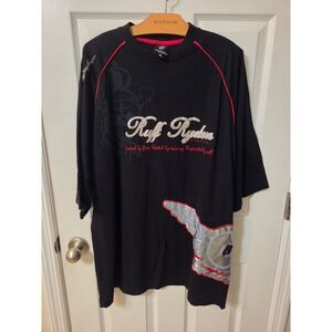 Vtg Ruff Riders Millennium 2000 Black Mens TShirt Size XL Y2K